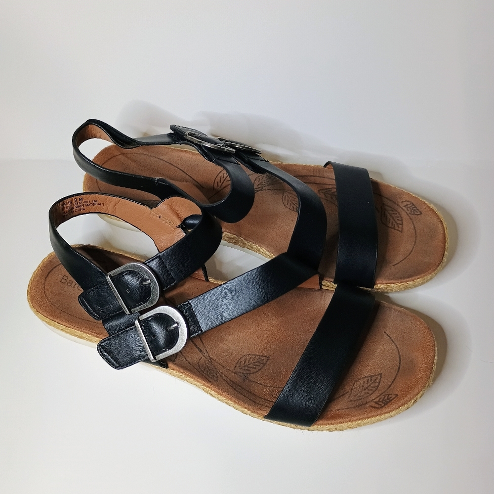 BareTraps Black and Brown Sandals Comfortable Casual Footwear Size 9M